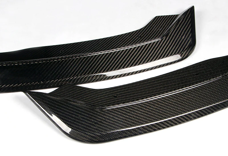 2018-2021 Honda Fit Real Carbon Fiber 3-Piece Front Bumper Body Spoiler Splitter Lip Kit - Image 4