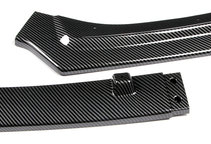 2018-2021 Infiniti Q50 Premium Carbon Look 3-Piece Front Bumper Body Spoiler Splitter Lip Kit - Image 4