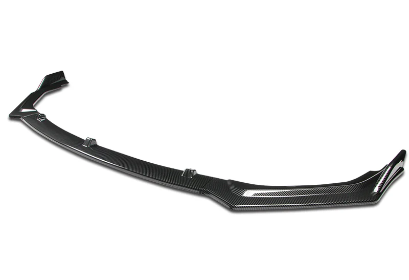 2018-2021 Infiniti Q50 Premium Carbon Look 3-Piece Front Bumper Body Spoiler Splitter Lip Kit with Screw Bolt Cap Set - Image 3