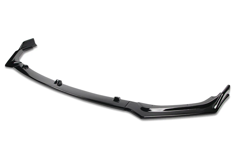 2018-2021 Infiniti Q50 Premium Painted Black 3-Piece Front Bumper Body Spoiler Splitter Lip Kit with Screw Bolt Cap Set - Image 3