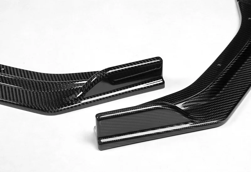 2018-2021 Infiniti Q50 Premium Real Carbon Fiber 3-Piece Front Bumper Body Spoiler Splitter Lip Kit - Image 2