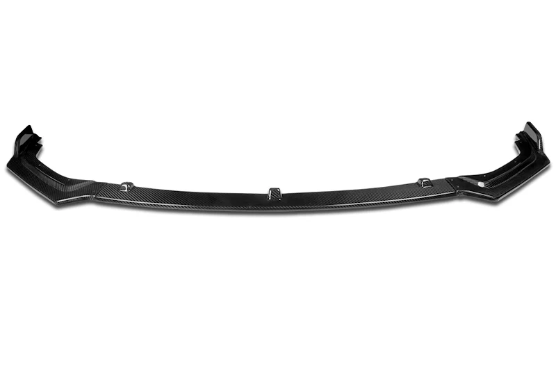 2018-2021 Infiniti Q50 Premium Real Carbon Fiber 3-Piece Front Bumper Body Spoiler Splitter Lip Kit with Screw Bolt Cap Set - Image 3