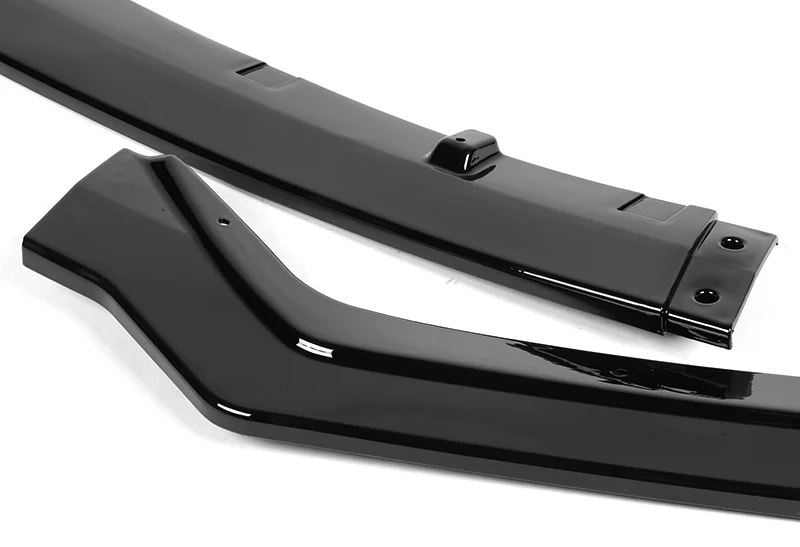 For 2018-2021 Infiniti Q50 Sport Painted Black Front Bumper Body Kit Lip 3PCS - Image 2