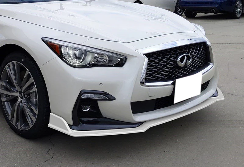 2018-2021 Infiniti Q50 Sport Painted White Front Bumper Body Kit Lip 3PCS - Image 5