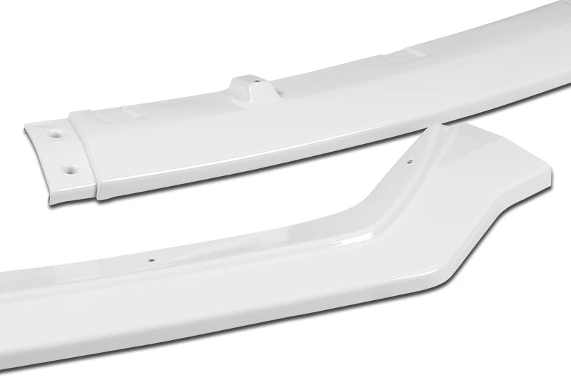 2018-2021 Infiniti Q50 Sport Painted White Front Bumper Body Kit Lip 3PCS with License Plate Frame - Image 4