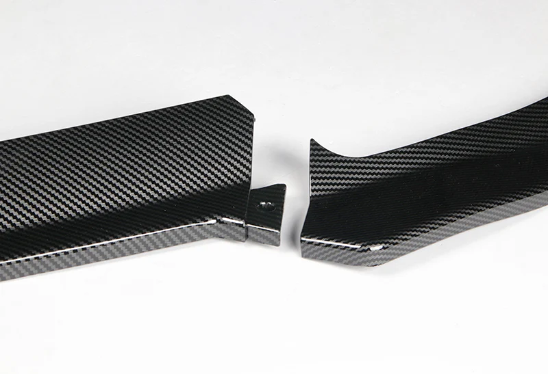 2019-2021 Mercedes W205 C-Class Carbon Style 3-Piece Front Bumper Body Spoiler Splitter Lip Kit with Keychain - Image 7