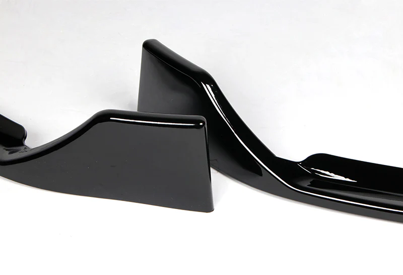 2019-2021 Mercedes W205 C-Class Painted Black 3-Piece Front Bumper Body Spoiler Splitter Lip Kit - Image 2