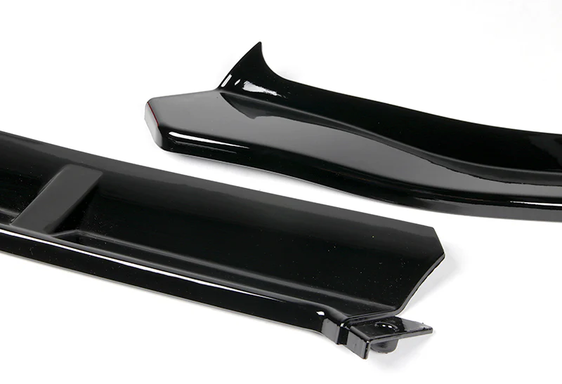 2019-2021 Mercedes W205 C-Class Painted Black 3-Piece Front Bumper Body Spoiler Splitter Lip Kit - Image 4