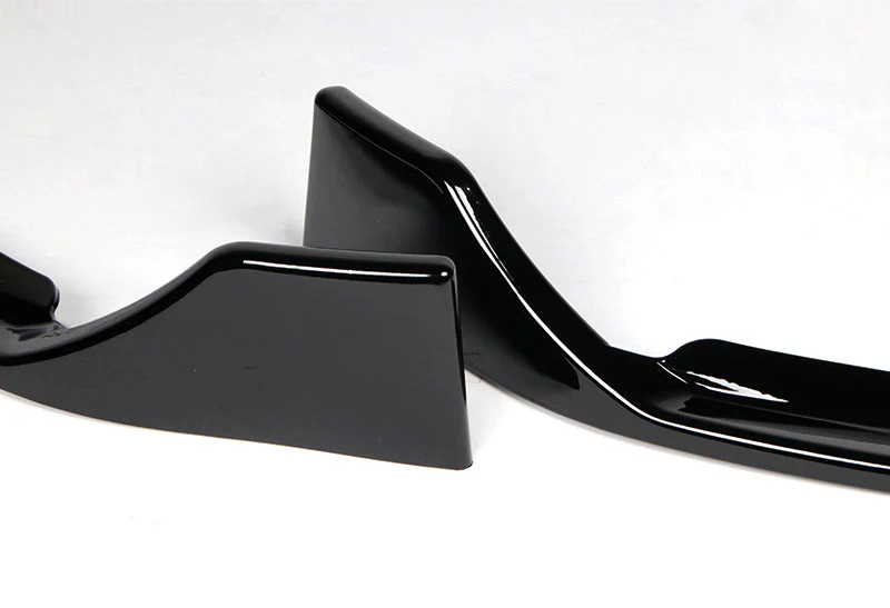 2019-2021 Mercedes W205 C-Class Painted Black 3-Piece Front Bumper Body Spoiler Splitter Lip Kit with Keychain - Image 2