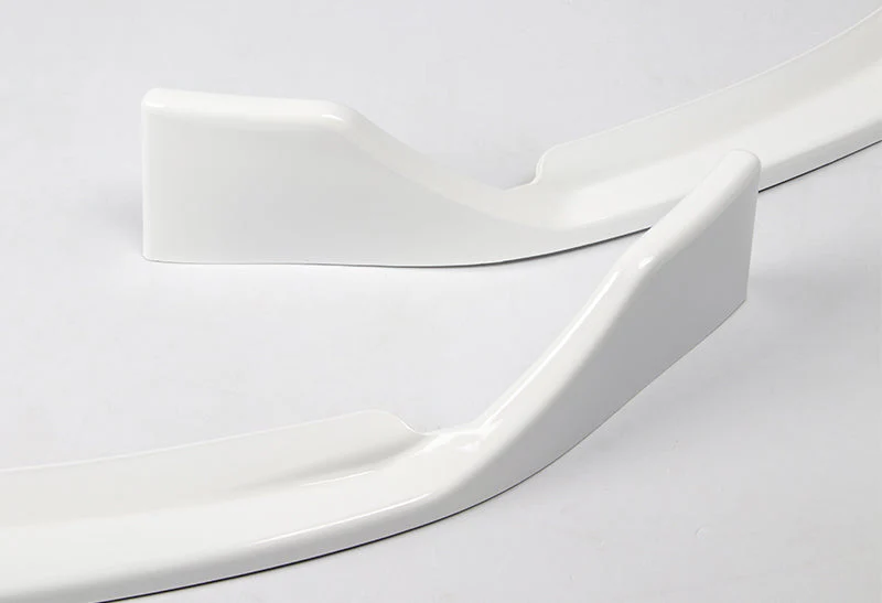 2019-2021 Mercedes W205 C-Class Painted White 3-Piece Front Bumper Body Spoiler Splitter Lip Kit with Keychain - Image 2