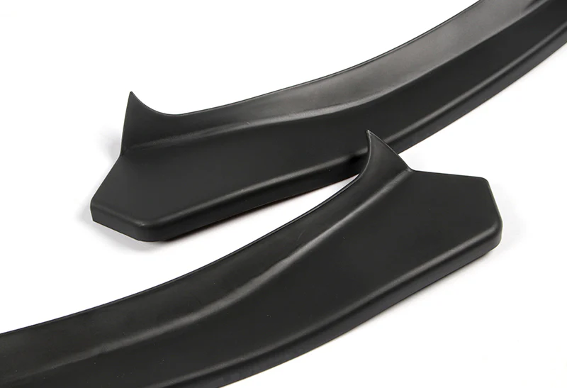 2019-2021 Mercedes W205 C-Class Unpainted Matte Black 3-Piece Front Bumper Body Spoiler Splitter Lip Kit - Image 4