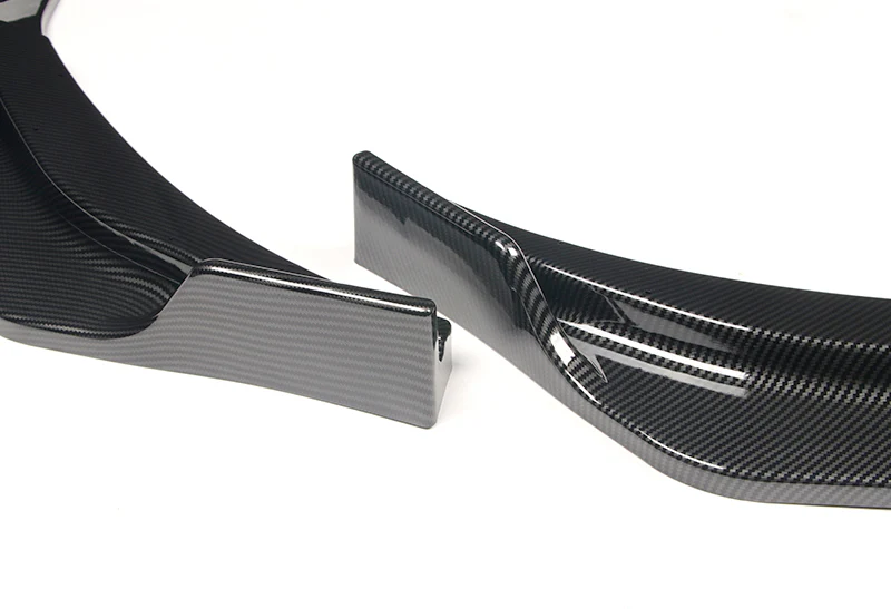 2019-2021 Chevrolet Malibu Carbon Style 3-Piece Front Bumper Body Spoiler Splitter Lip Kit - Image 2