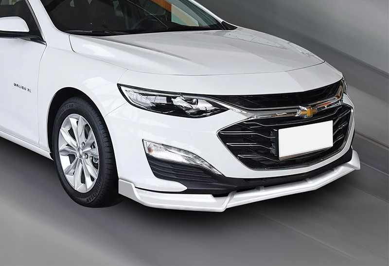 2019-2021 Chevrolet Malibu Painted White 3-Piece Front Bumper Body Spoiler Splitter Lip Kit - Image 5