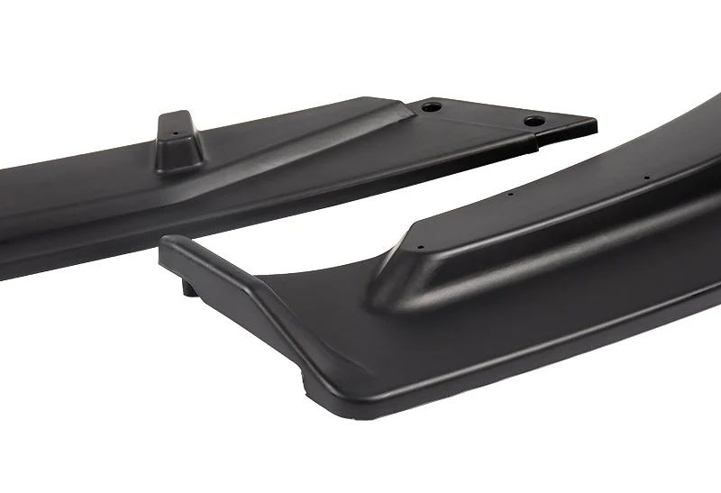 2019-2021 Chevrolet Malibu Unpainted Matte Black 3-Piece Front Bumper Body Spoiler Splitter Lip Kit with Vinyl Decal - Image 6