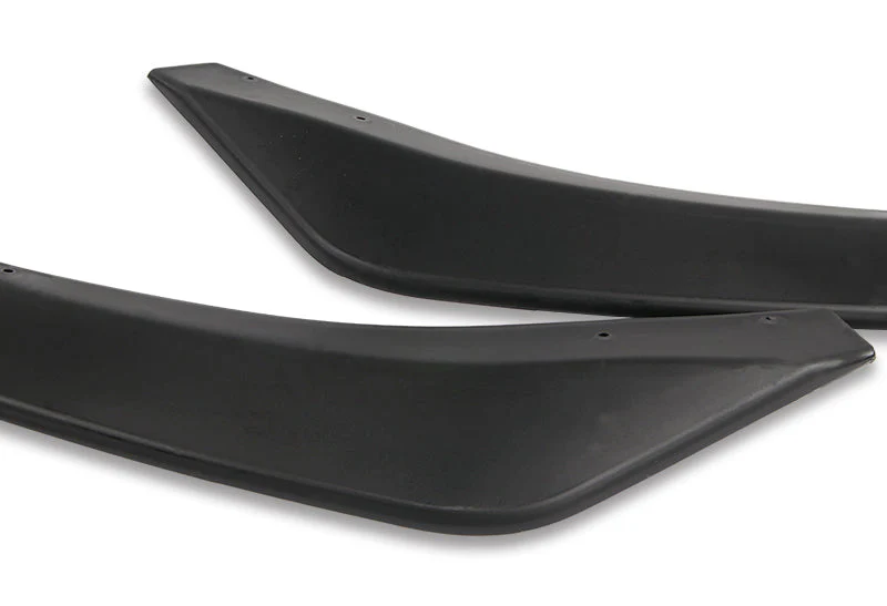 2019-2021 Mazda 3 Mazda3 Unpainted Matte Black 3-Piece Front Bumper Body Spoiler Splitter Lip Kit with Carbon Fiber Emblem - Image 4
