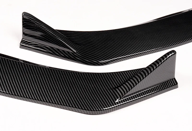 2019-2021 Mazda 6 Atenza Carbon Look 3-Piece Front Bumper Body Spoiler Splitter Lip Kit with Carbon Fiber Emblem - Image 2