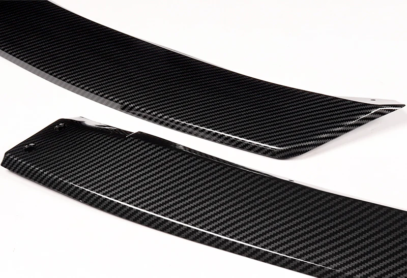 2019-2021 Mazda 6 Atenza Carbon Look 3-Piece Front Bumper Body Spoiler Splitter Lip Kit with Carbon Fiber Emblem - Image 8