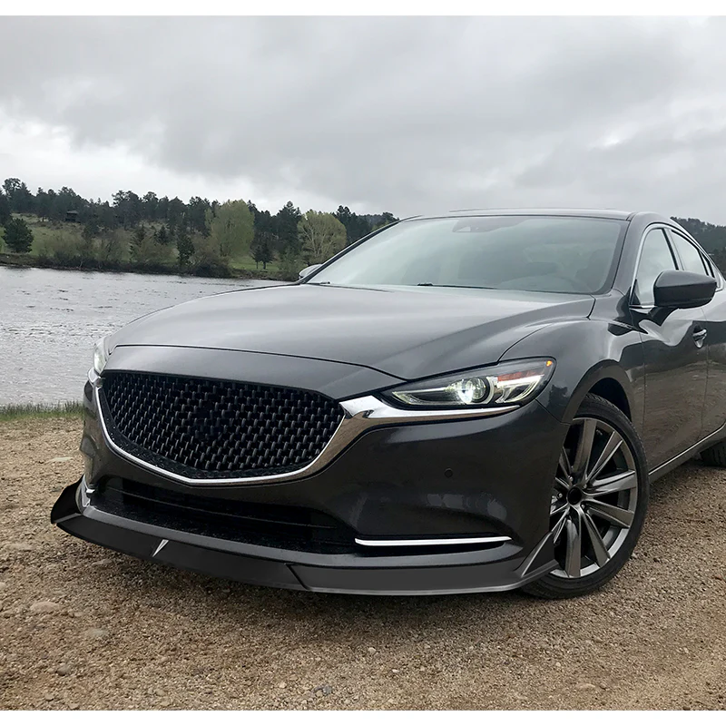 2019-2021 Mazda 6 Atenza Unpainted Matte Black 3-Piece Front Bumper Body Spoiler Splitter Lip Kit - Image 5