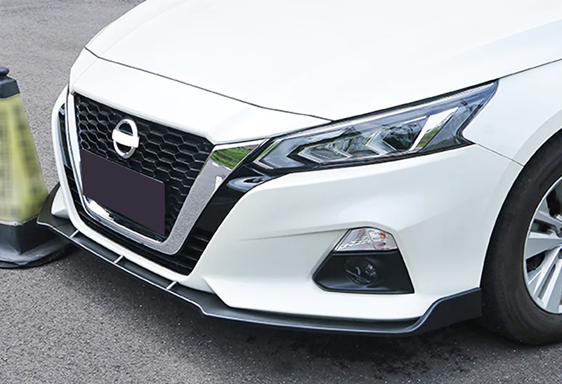 2019-2021 Nissan Altima Unpainted Matte Black 3-Piece Front Bumper Body Spoiler Splitter Lip Kit with Free Gift - Image 6