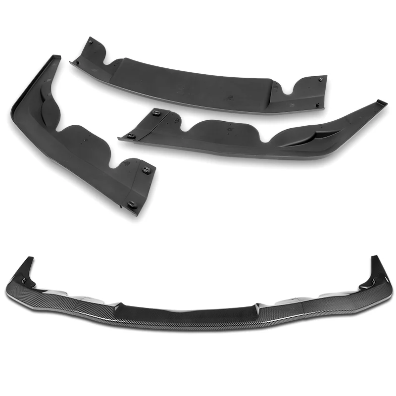 2019-2026 Toyota Supra A90 Carbon Look 3-Piece Front Bumper Body Spoiler Splitter Lip Kit - Image 3