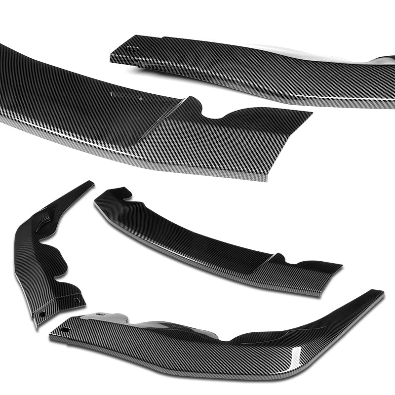 2019-2026 Toyota Supra A90 Carbon Look 3-Piece Front Bumper Body Spoiler Splitter Lip Kit - Image 5