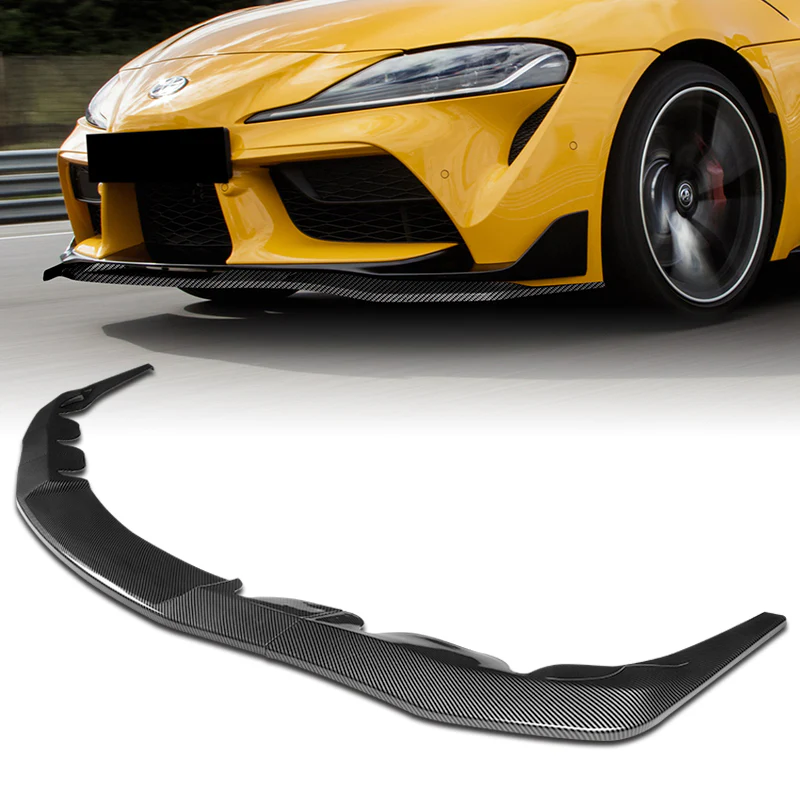 2019-2026 Toyota Supra A90 Carbon Look 3-Piece Front Bumper Body Spoiler Splitter Lip Kit - Image 7
