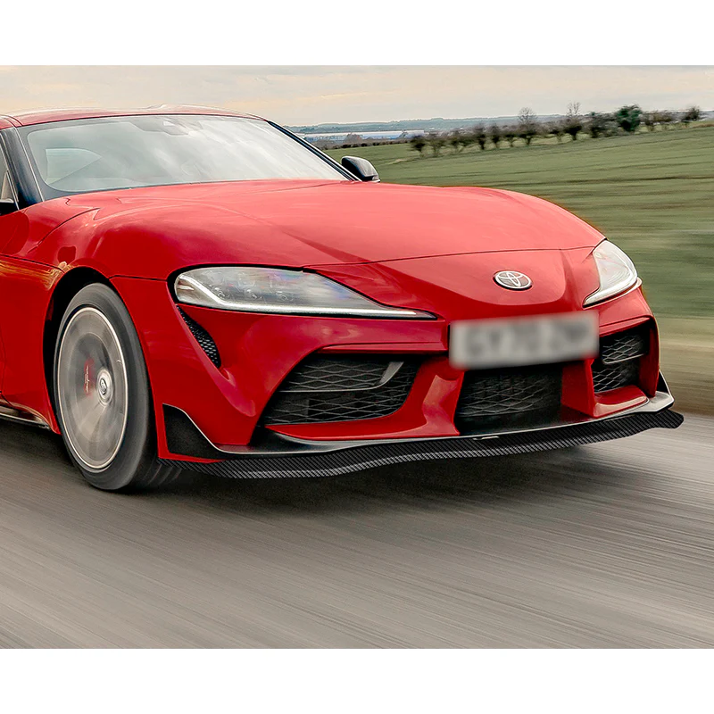2019-2026 Toyota Supra A90 Carbon Look 3-Piece Front Bumper Body Spoiler Splitter Lip Kit - Image 8