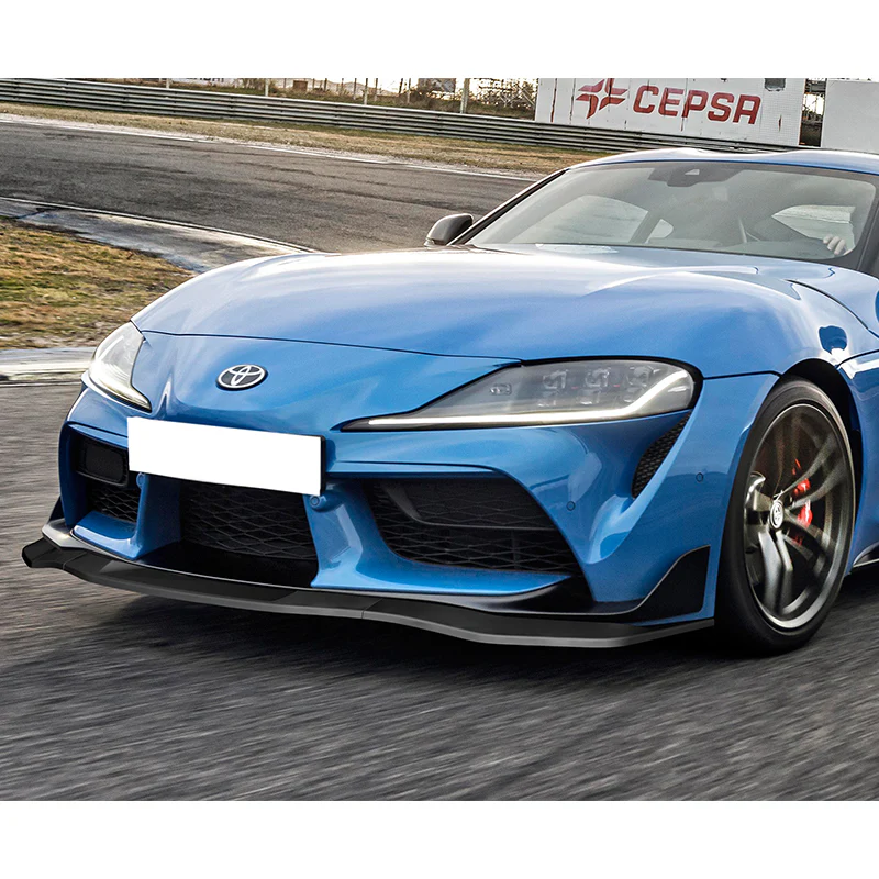 2019-2026 Toyota Supra A90 Matte Black 3-Piece Front Bumper Body Spoiler Splitter Lip Kit - Image 4