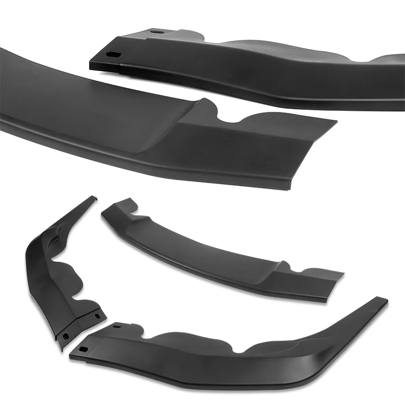 2019-2026 Toyota Supra A90 Unpainted Black 3-Piece Front Bumper Body Spoiler Splitter Lip Kit with Keychain Set - Image 7