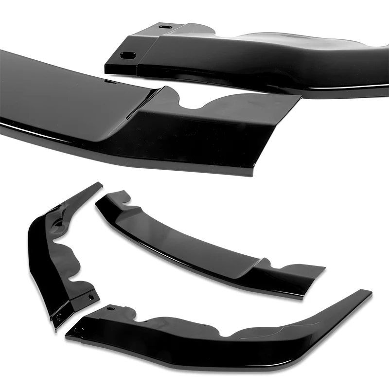 2019-2026 Toyota Supra A90 Painted Black 3-Piece Front Bumper Body Spoiler Splitter Lip Kit with Keychain Set - Image 7