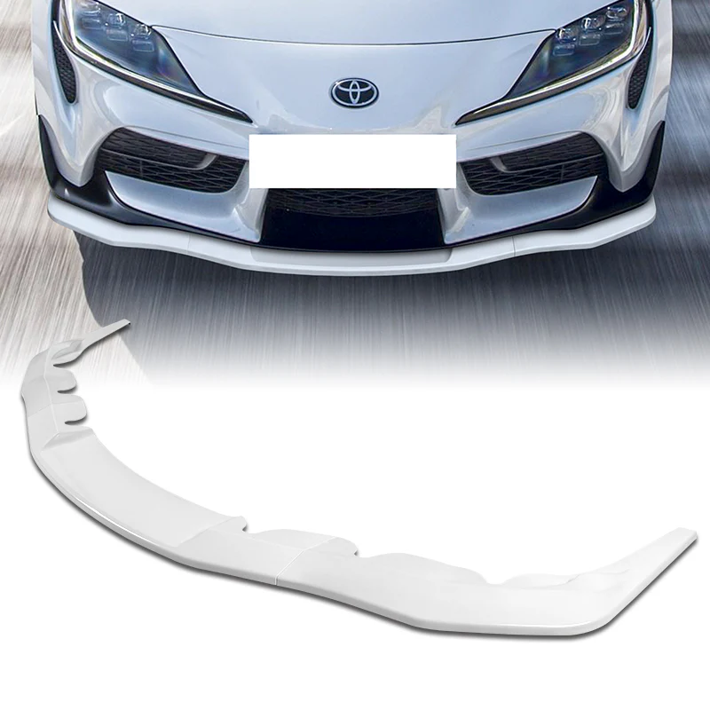 2019-2026 Toyota Supra A90 Painted White 3-Piece Front Bumper Body Spoiler Splitter Lip Kit - Image 4