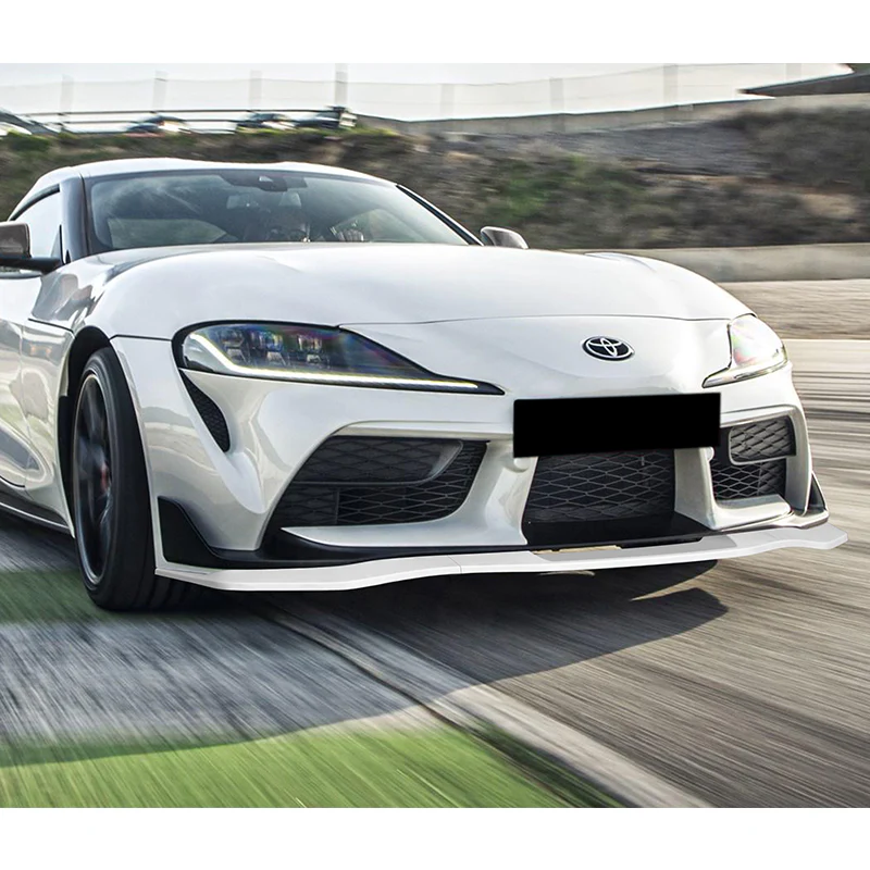 2019-2026 Toyota Supra A90 Painted White 3-Piece Front Bumper Body Spoiler Splitter Lip Kit - Image 7