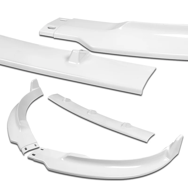 2020 - 2025 Tesla Model Y Painted White 3-Piece Front Bumper Body Spoiler Splitter Lip Kit - Image 3