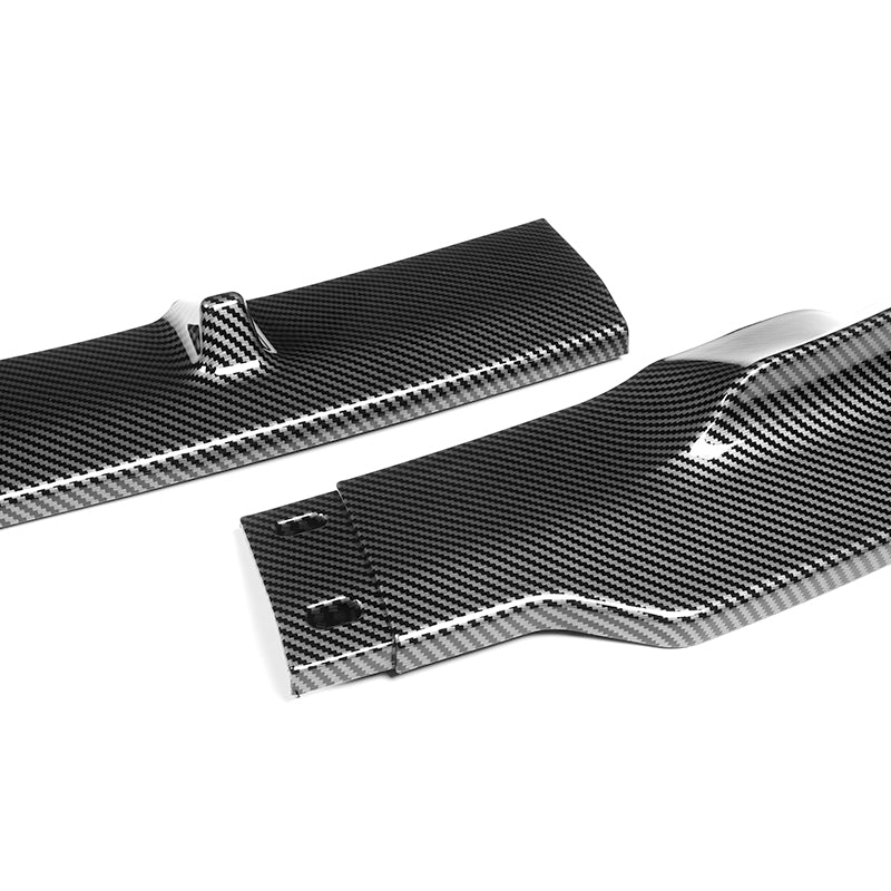 2020 - 2025 Tesla Model Y STP-Style Carbon Look 3-Piece Front Bumper Body Spoiler Splitter Lip Kit - Image 5