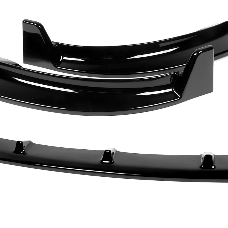 2020 - 2025 Tesla Model Y STP-Style Painted Black 3pcs Front Bumper Body Spoiler Splitter Lip Kit with 4 pcs Bolt Caps - Image 8