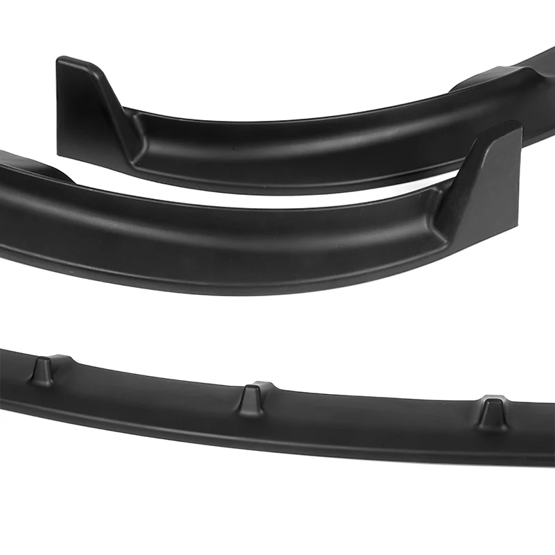 2020 - 2025 Tesla Model Y STP-Style Unpainted Black 3pcs Front Bumper Body Spoiler Splitter Lip Kit with 4 pcs Bolt Caps - Image 3