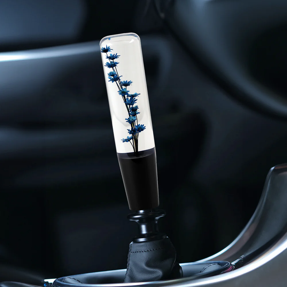 20CM JDM Clear Real Flowers Manual Gear Stick Shift Knob Lever Shifter Head VIP - Image 12