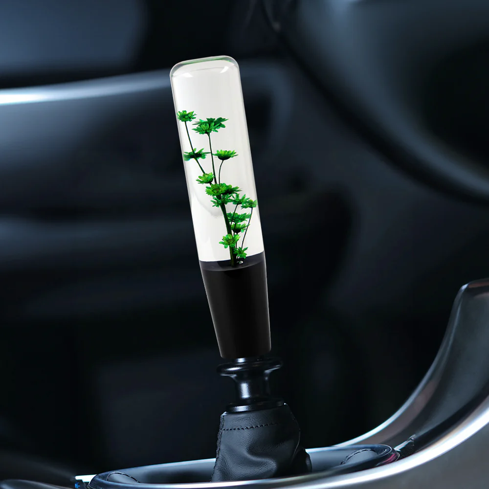 20CM JDM Clear Real Flowers Manual Gear Stick Shift Knob Lever Shifter Head VIP - Image 13