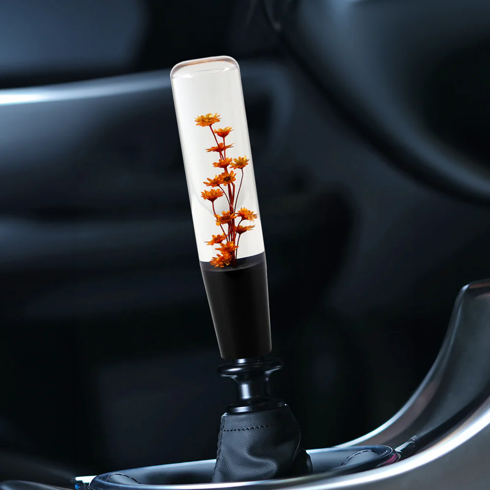 20CM JDM Clear Real Flowers Manual Gear Stick Shift Knob Lever Shifter Head VIP - Image 15