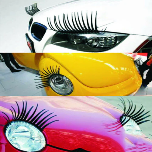 2pc Car 3D Eyelashes Decoration Sticker Decal Eye Lashes For Auto Car Automotive - Image 4