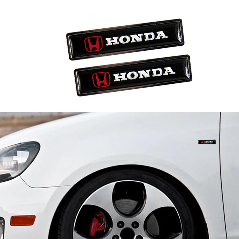 2PC HONDA Luxury Auto Car Body Fender Metal Emblem Badge Sticker Decal for Civic Accord CR-V - Image 6