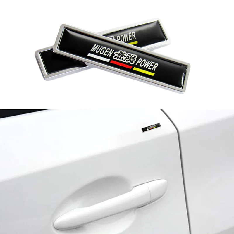 2PC MUGEN Luxury Auto Car Body Fender Metal Emblem Badge Sticker Decal for Honda - Image 2