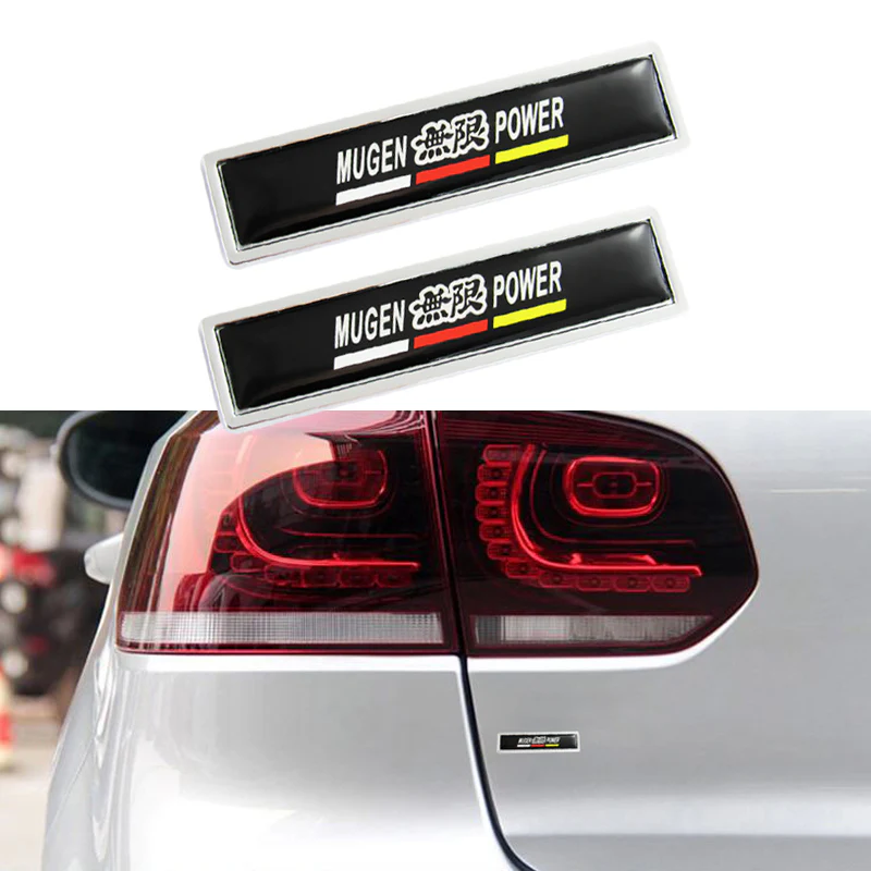2PC MUGEN Luxury Auto Car Body Fender Metal Emblem Badge Sticker Decal for Honda - Image 4