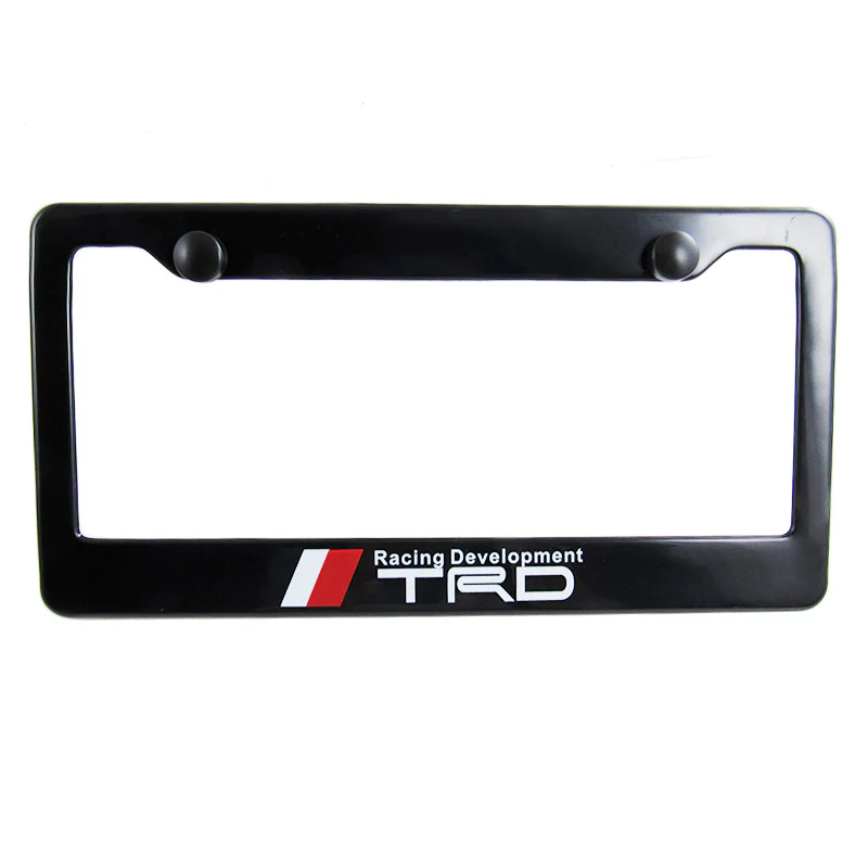 Toyota TRD Black ABS License Plate Frame with Caps x2 - Image 2