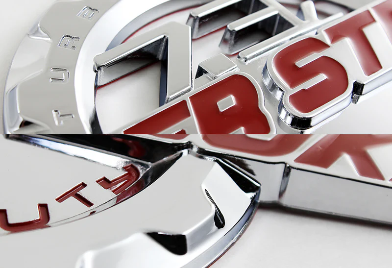 2PCS RED 7.3L POWER STROKE SUPER DUTY SIDE FENDER/TRUNK 3D ALUMINUM EMBLEM BADGE - Image 3
