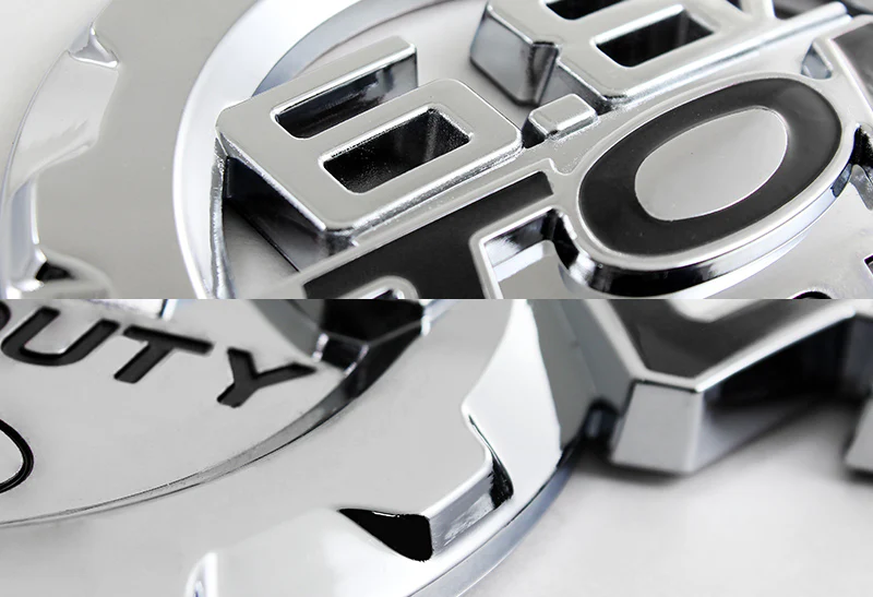 2PCS BLACK 6.8L TRITON V10 SUPER DUTY NEW SIDE FENDER/TRUNK 3D ALUMINUM EMBLEM BADGE - Image 2