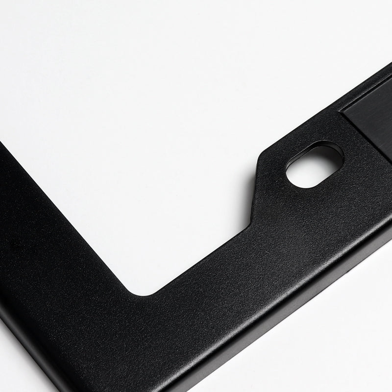 2pcs Black ABS License Plate Tag Frame Cover with Car Trunk Emblems For 5.0L_V8 - Image 2