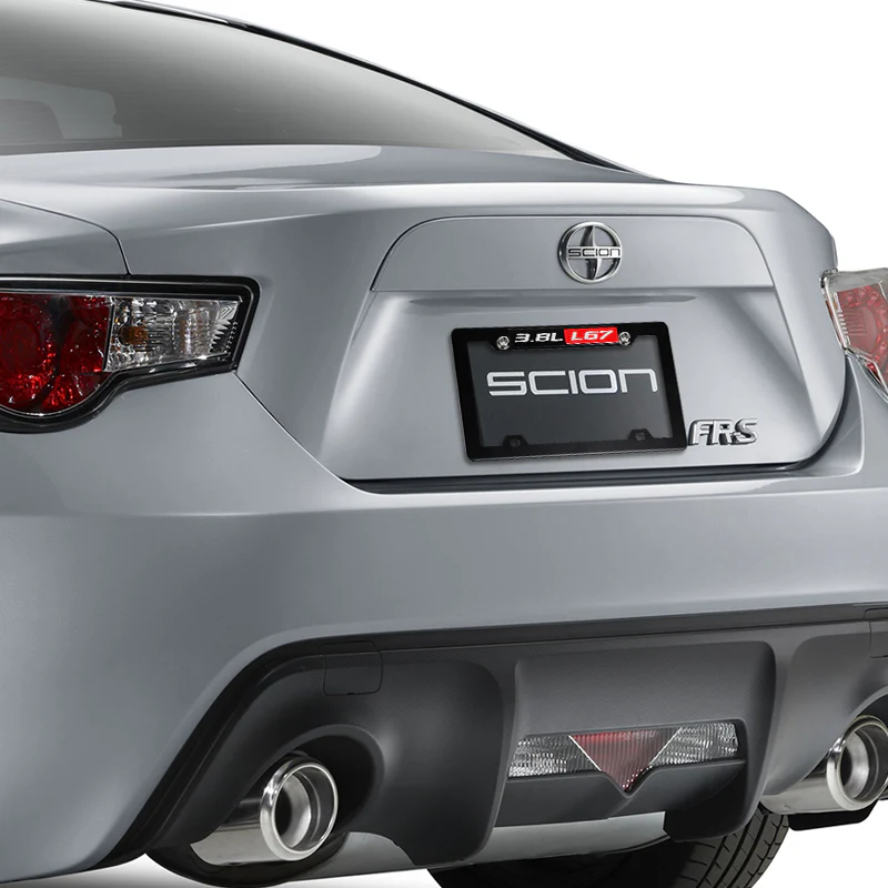 2pcs Black ABS License Plate Tag Frame Cover with Car Trunk Emblems For 3.8L L67 - Image 4