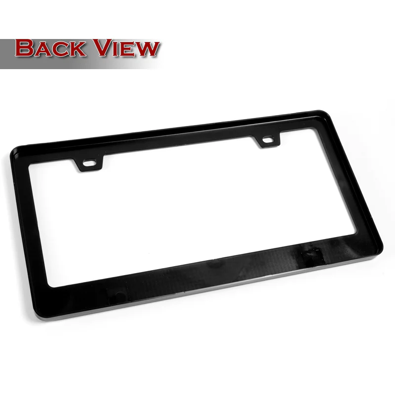 2PCS Black Diamond Cut Style License Plate Frame Covers – Front & Rear - Image 3