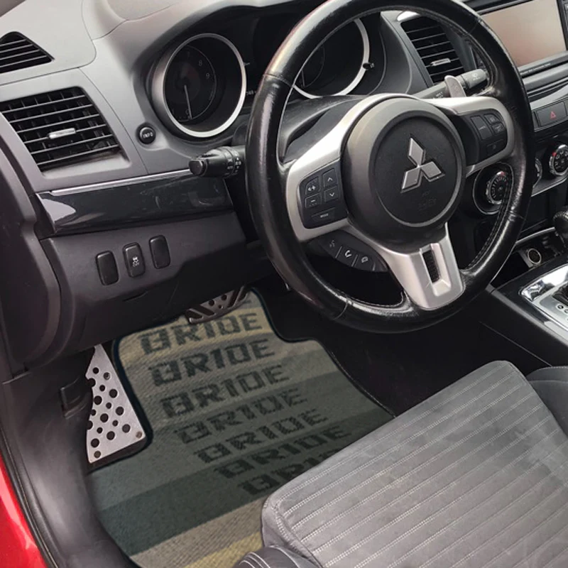 2PCS Bride Racing Fabric Floor Mats Interior Carpets for 08-16 MITSUBISHI LANCER - Image 3